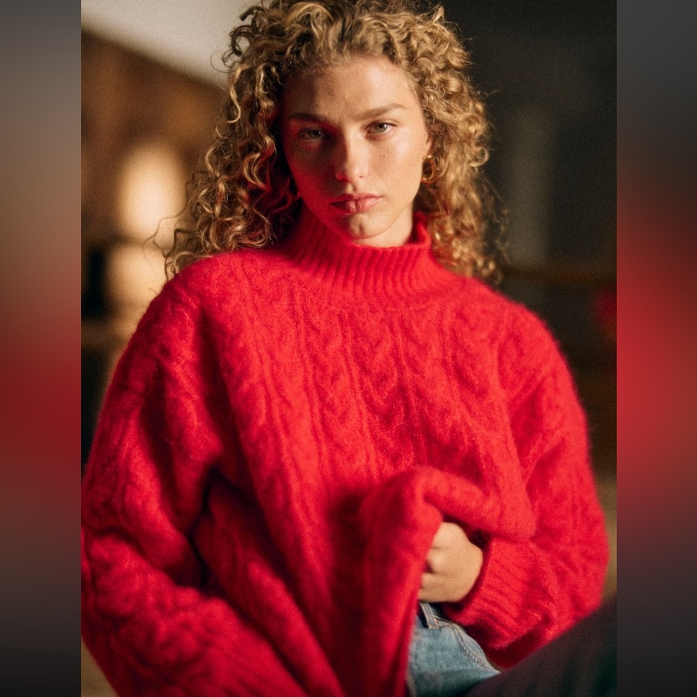 Sézane Hugo Jumper Red Size M